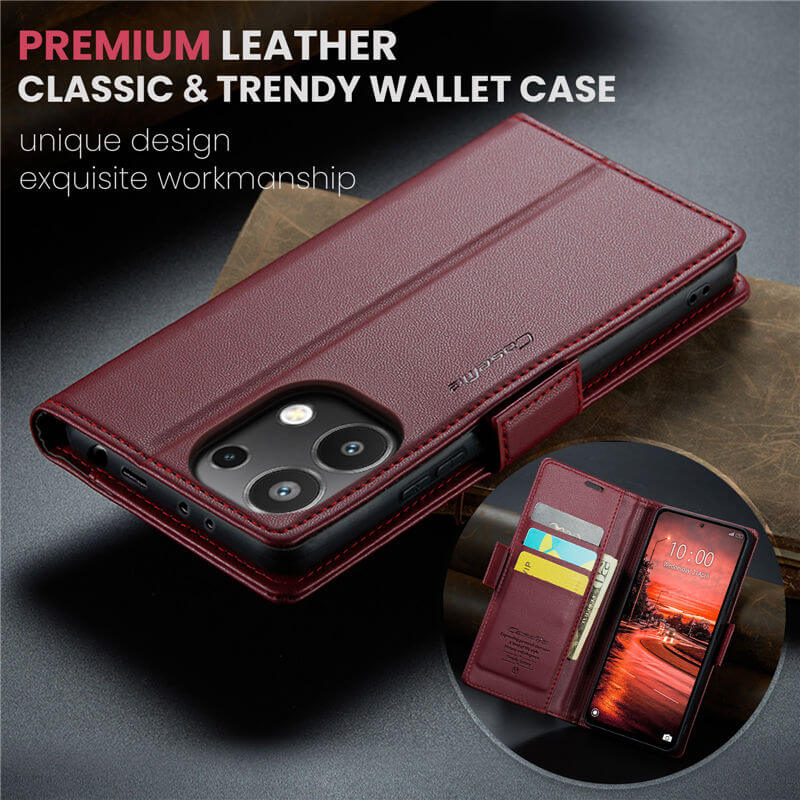 CaseMe Xiaomi Redmi Note 13 4G Wallet RFID Blocking Case