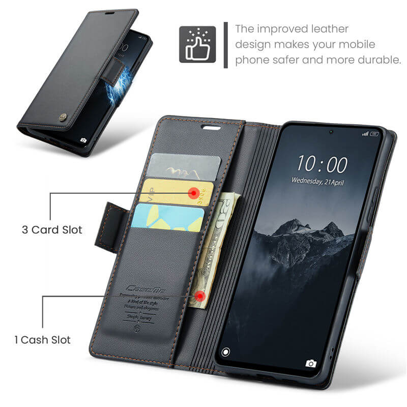 CaseMe Xiaomi Redmi Note 13 Pro 4G Wallet RFID Blocking Case