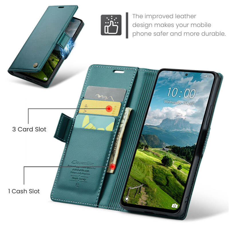 CaseMe Xiaomi Redmi Note 13 Pro 4G Wallet RFID Blocking Case