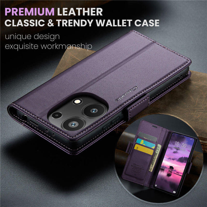 CaseMe Xiaomi Redmi Note 13 Pro 4G Wallet RFID Blocking Case