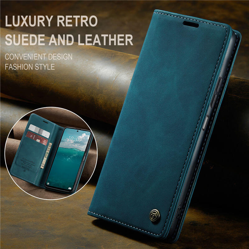 CaseMe Xiaomi Redmi 13 Wallet Suede Leather Case