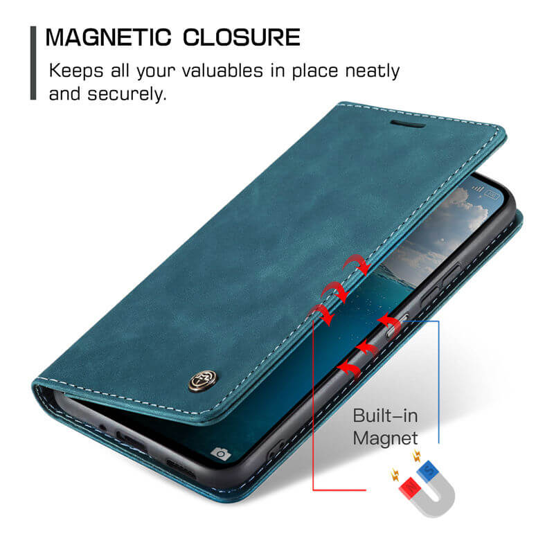 CaseMe Xiaomi Redmi 13 Wallet Suede Leather Case