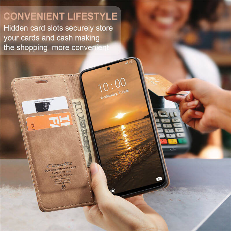 CaseMe Xiaomi Redmi 13 Wallet Suede Leather Case