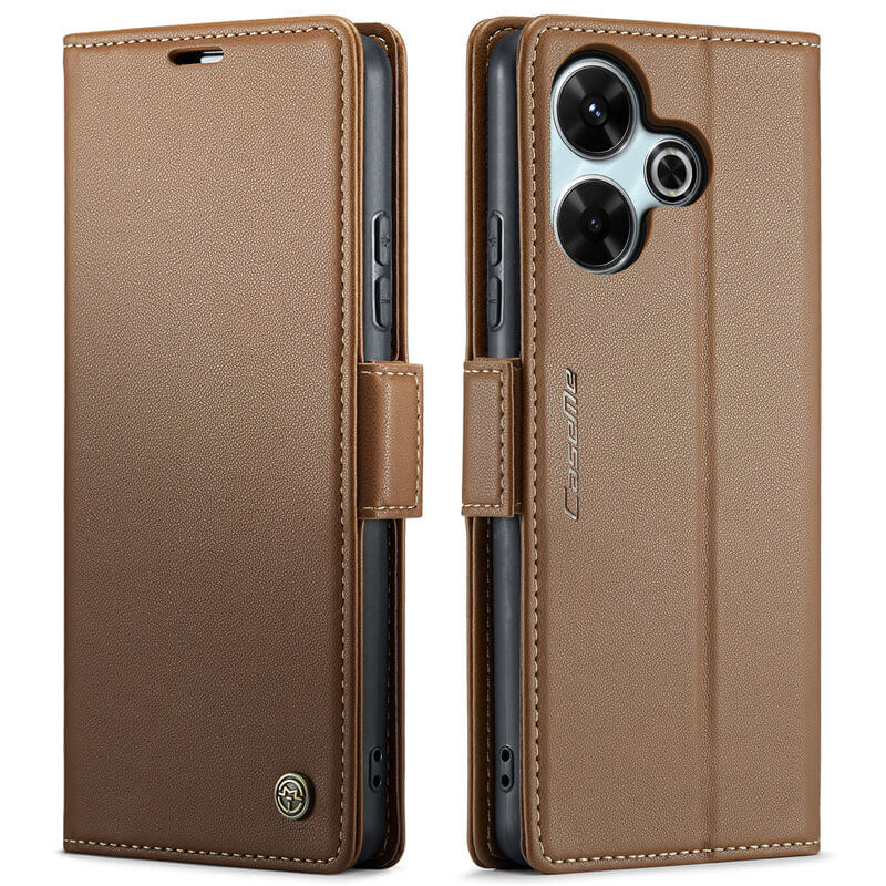 CaseMe Xiaomi Redmi 13 Wallet RFID Blocking Magnetic Buckle Case