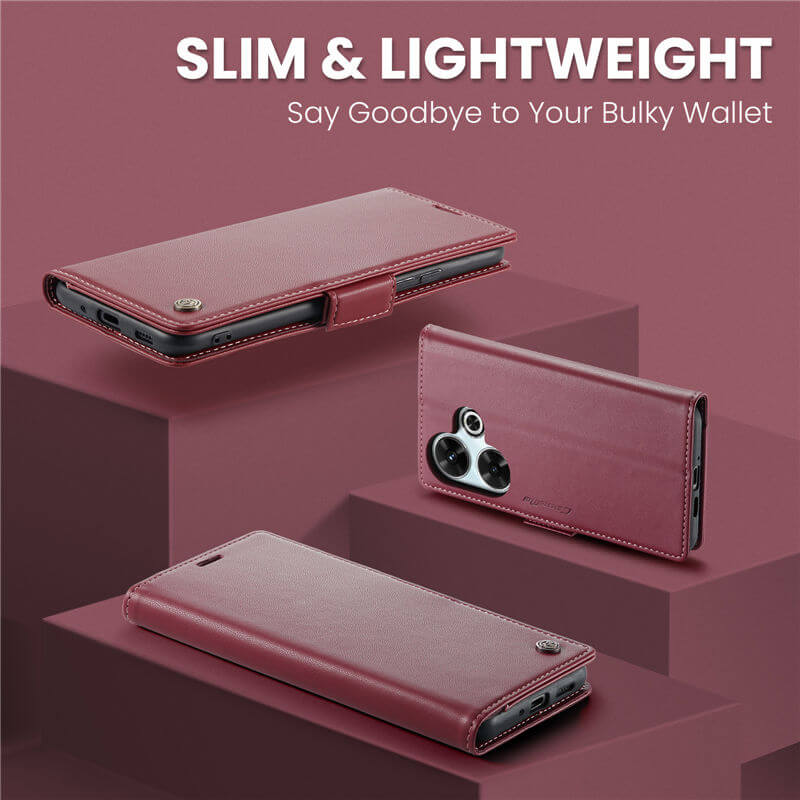 CaseMe Xiaomi Redmi 13 Wallet RFID Blocking Magnetic Buckle Case