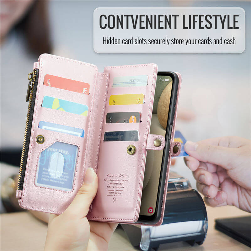 CaseMe Samsung Galaxy A12 5G Wallet RFID Blocking Crossbody Phone Case