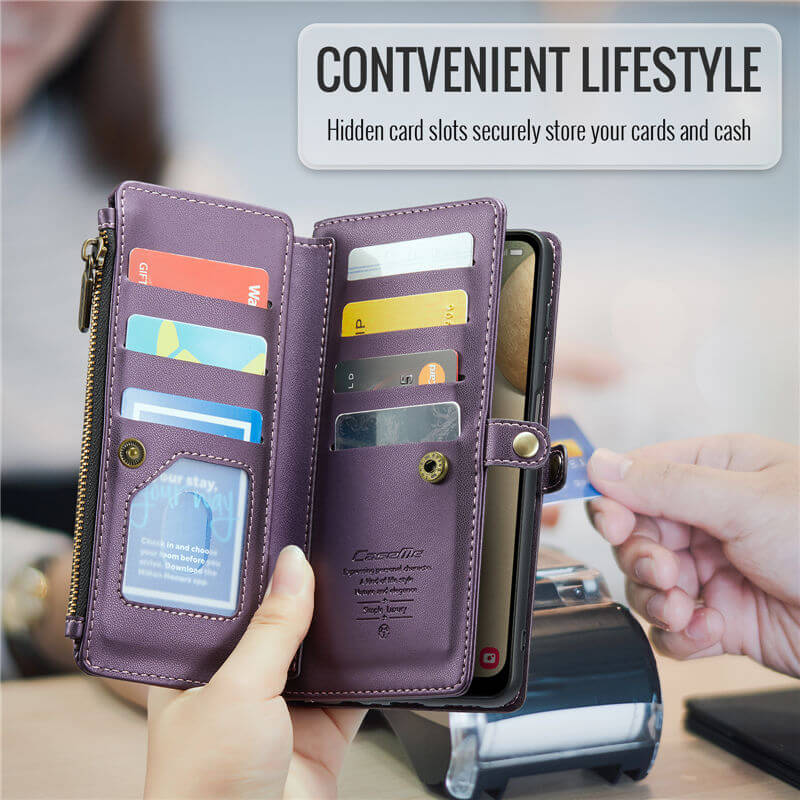 CaseMe Samsung Galaxy A12 5G Wallet RFID Blocking Crossbody Phone Case