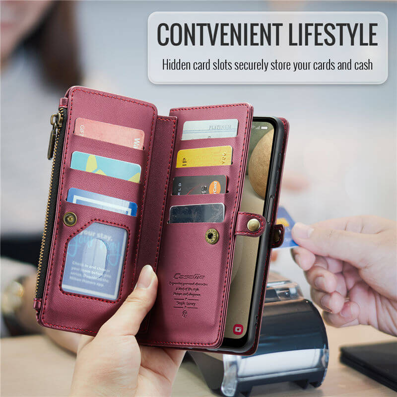 CaseMe Samsung Galaxy A12 5G Wallet RFID Blocking Crossbody Phone Case