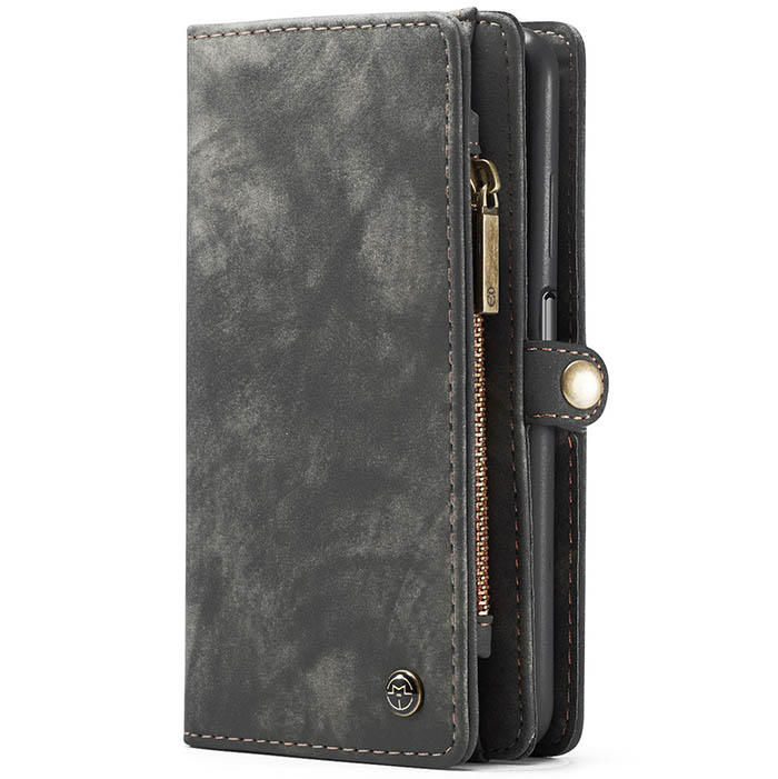 CaseMe Samsung Galaxy A12 Zipper Wallet Magnetic Detachable 2 in 1 Case