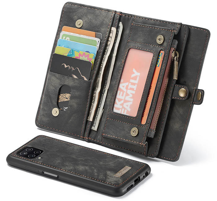 CaseMe Samsung Galaxy A12 Wallet Magnetic Case Black