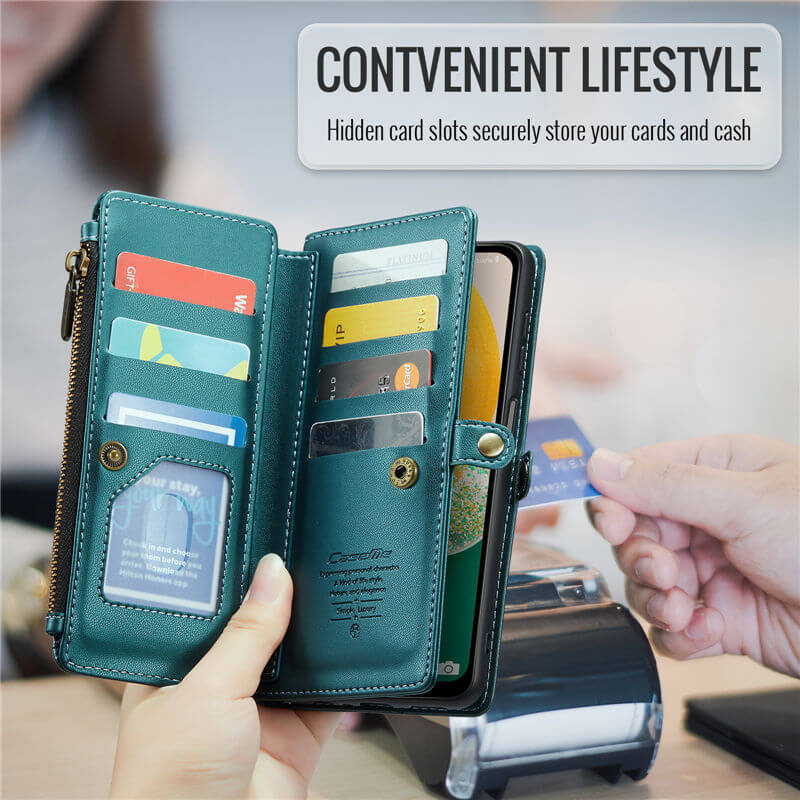 CaseMe Samsung Galaxy A13 5G Wallet RFID Blocking Crossbody Phone Case