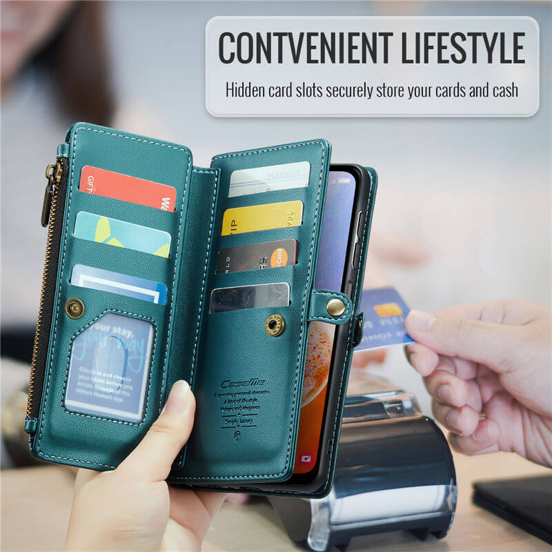 CaseMe Samsung Galaxy A14 Wallet RFID Blocking Crossbody Phone Case