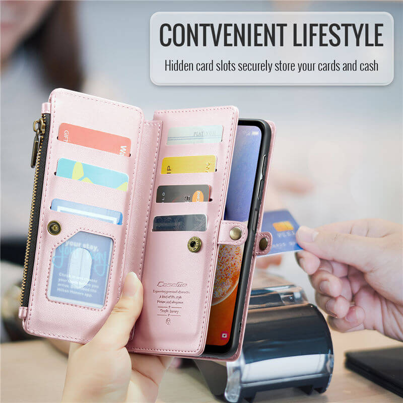 CaseMe Samsung Galaxy A14 Wallet RFID Blocking Crossbody Phone Case