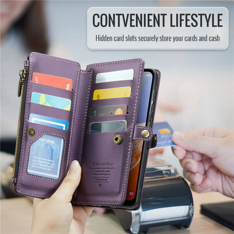 CaseMe Samsung Galaxy A14 Wallet RFID Blocking Crossbody Phone Case