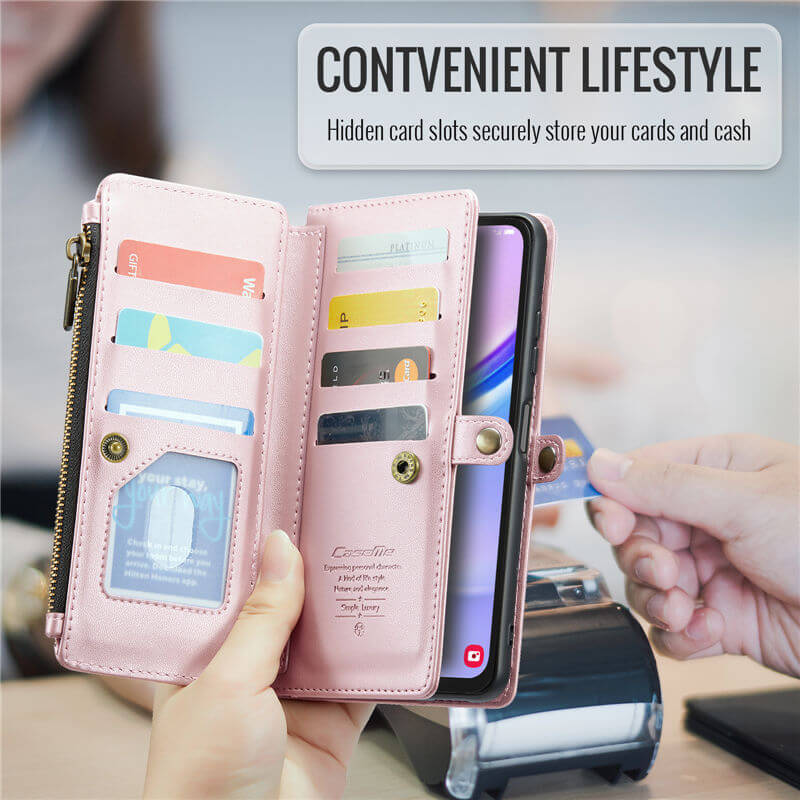 CaseMe Samsung Galaxy A15 Wallet RFID Blocking Crossbody Phone Case