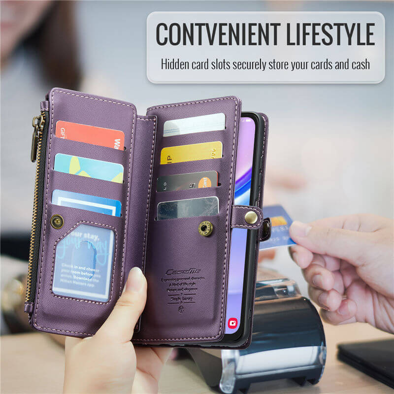 CaseMe Samsung Galaxy A15 Wallet RFID Blocking Crossbody Phone Case