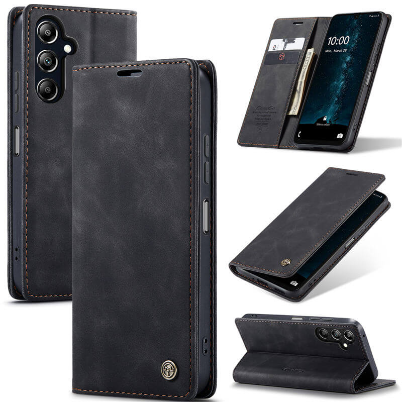 CaseMe Samsung Galaxy A16 5G Wallet Suede Leather Case Black