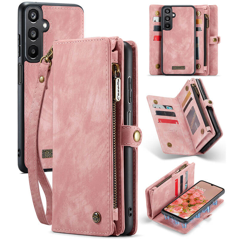 CaseMe Samsung Galaxy A16 5G Wallet Case with Wrist Strap Pink