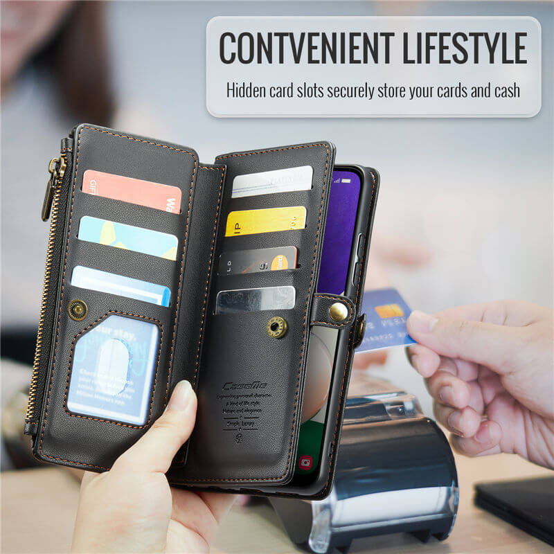 CaseMe Samsung Galaxy A22 5G Wallet RFID Blocking Crossbody Phone Case