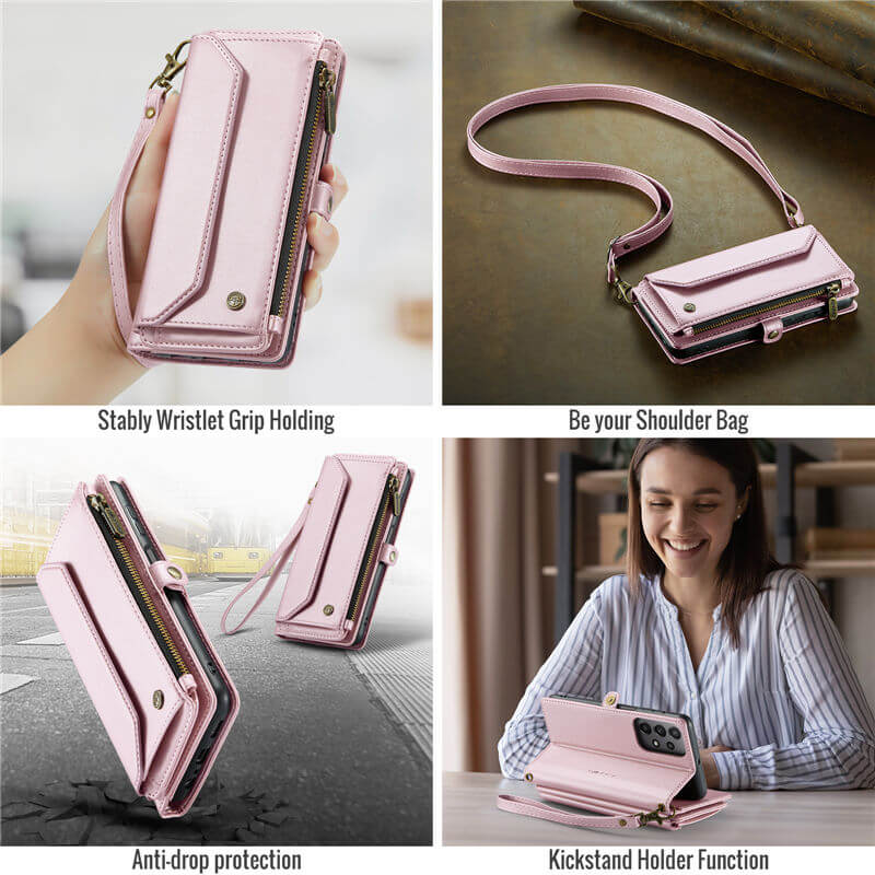 CaseMe Samsung Galaxy A23 Wallet RFID Blocking Crossbody Phone Case