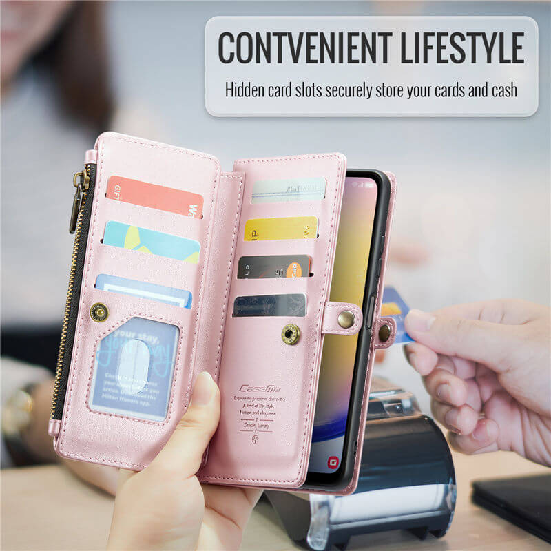 CaseMe Samsung Galaxy A25 Wallet RFID Blocking Crossbody Phone Case