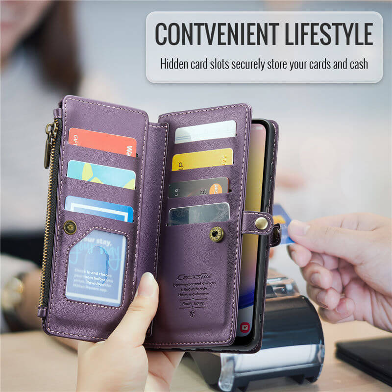 CaseMe Samsung Galaxy A25 Wallet RFID Blocking Crossbody Phone Case