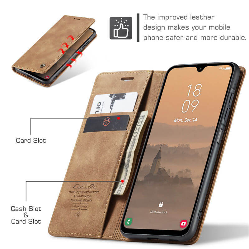 CaseMe Samsung Galaxy A26 5G Wallet Suede Leather Case