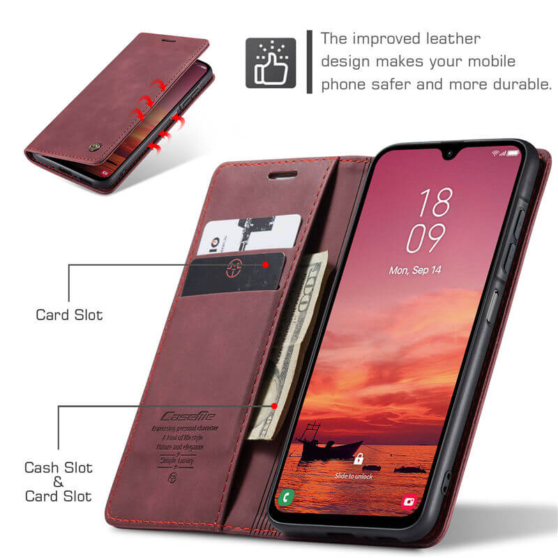 CaseMe Samsung Galaxy A26 5G Wallet Suede Leather Case