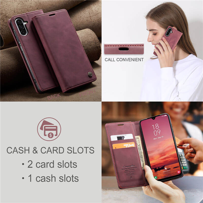 CaseMe Samsung Galaxy A26 5G Wallet Suede Leather Case