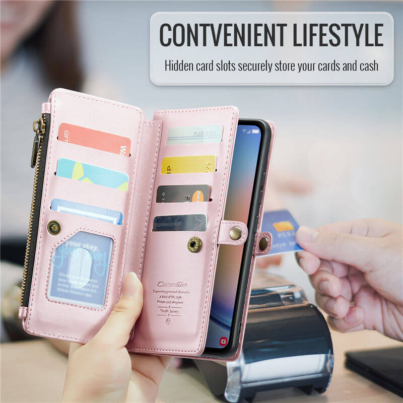 CaseMe Samsung Galaxy A34 5G Wallet RFID Blocking Crossbody Phone Case