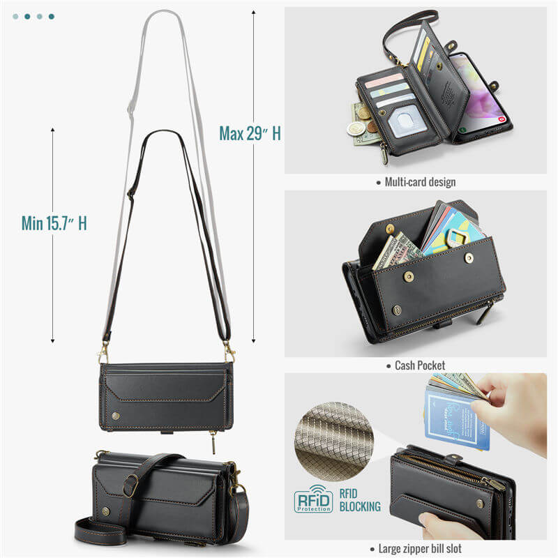 CaseMe Samsung Galaxy A35 Wallet RFID Blocking Crossbody Phone Case