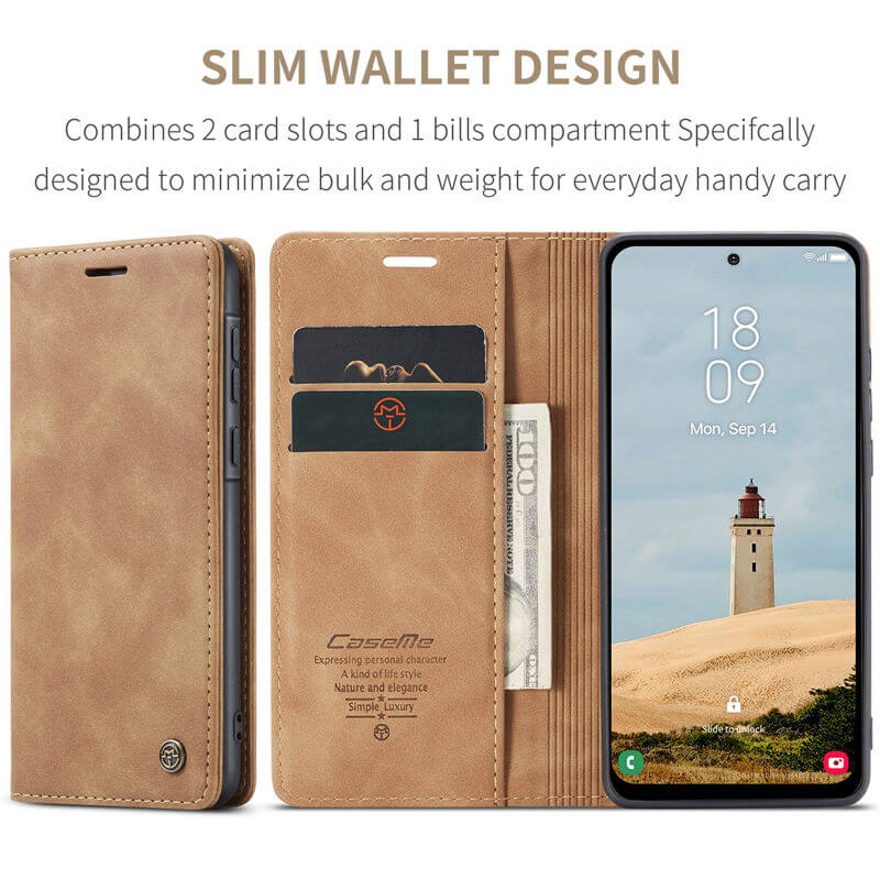 CaseMe Samsung Galaxy A56 5G Wallet Suede Leather Case