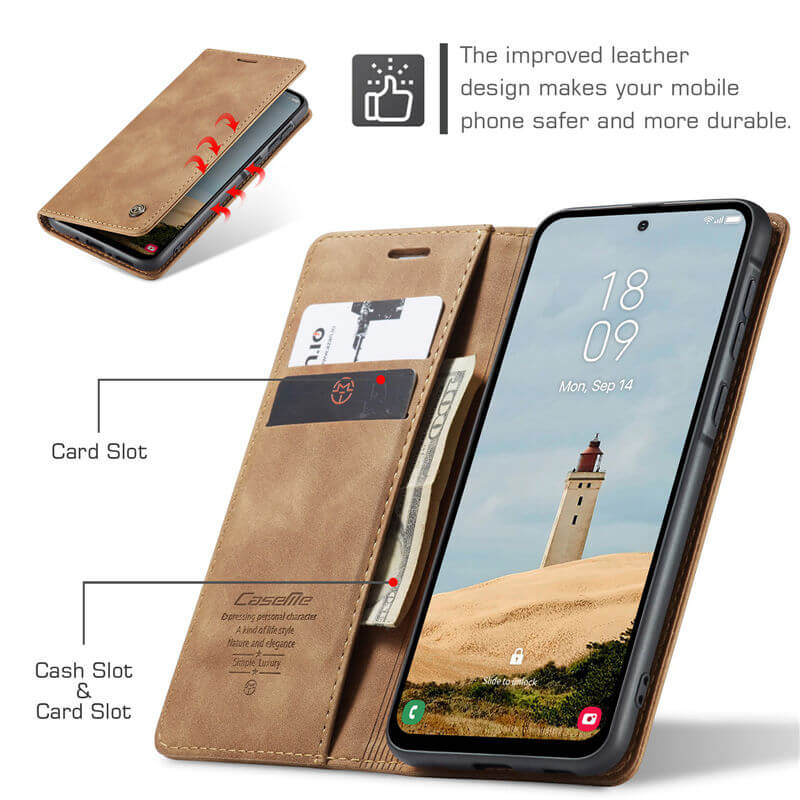 CaseMe Samsung Galaxy A56 5G Wallet Suede Leather Case