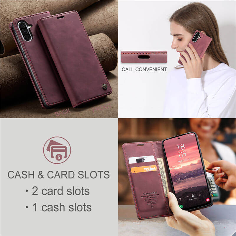 CaseMe Samsung Galaxy A36 5G Wallet Suede Leather Case