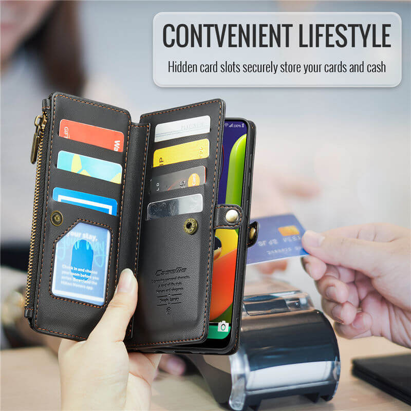 CaseMe Samsung Galaxy A50 Wallet RFID Blocking Crossbody Phone Case