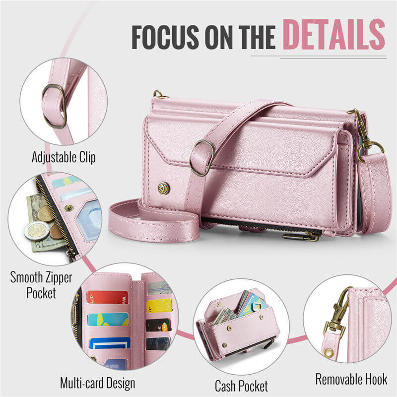 CaseMe Samsung Galaxy A50 Wallet RFID Blocking Crossbody Phone Case