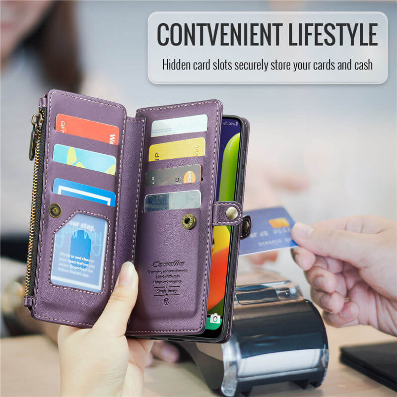 CaseMe Samsung Galaxy A50 Wallet RFID Blocking Crossbody Phone Case