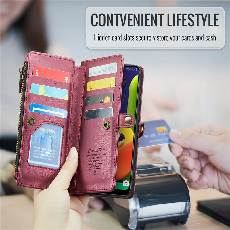 CaseMe Samsung Galaxy A50 Wallet RFID Blocking Crossbody Phone Case