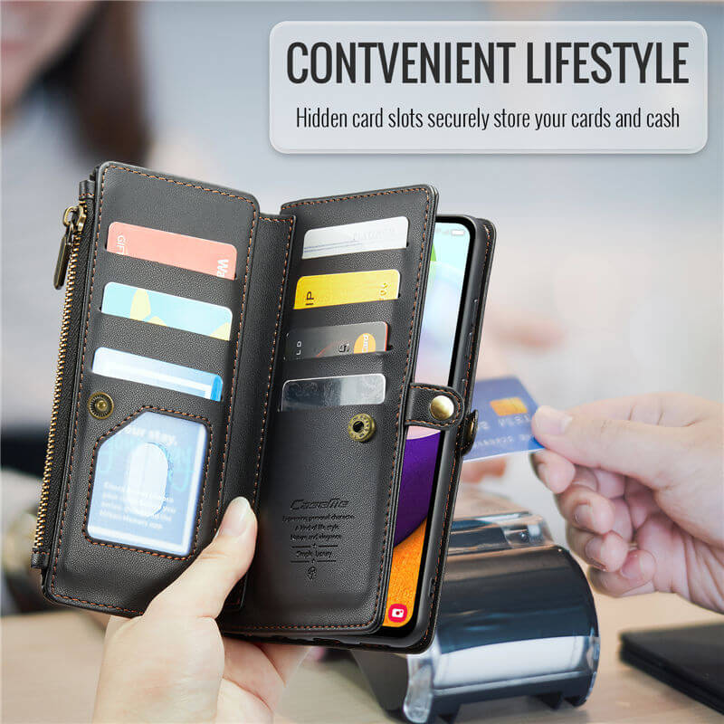 CaseMe Samsung Galaxy A52 Wallet RFID Blocking Crossbody Phone Case