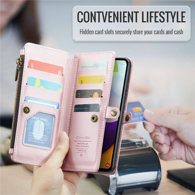 CaseMe Samsung Galaxy A52 Wallet RFID Blocking Crossbody Phone Case