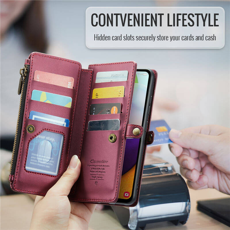 CaseMe Samsung Galaxy A52 Wallet RFID Blocking Crossbody Phone Case