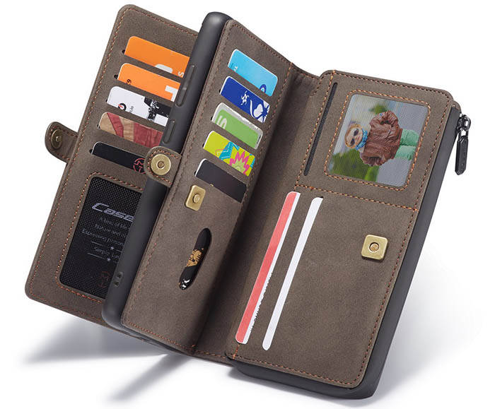 CaseMe Samsung Galaxy A52 5G Multi-Functional Zipper Wallet Magnetic Detachable 2 in 1 Folio Case