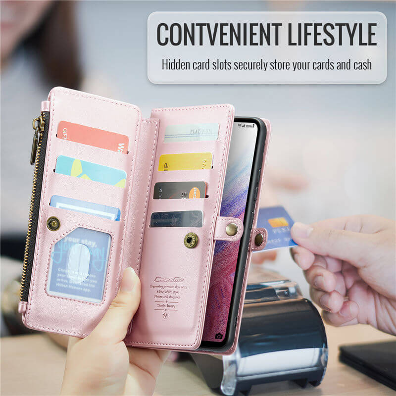 CaseMe Samsung Galaxy A53 5G Wallet RFID Blocking Crossbody Phone Case