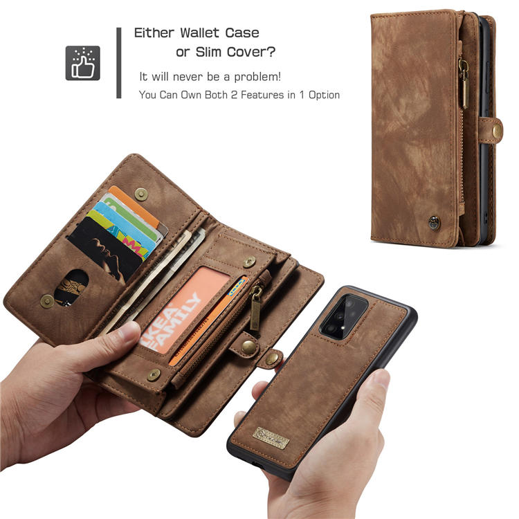 CaseMe Samsung Galaxy A53 5G Multi-slot Wallet Case Coffee