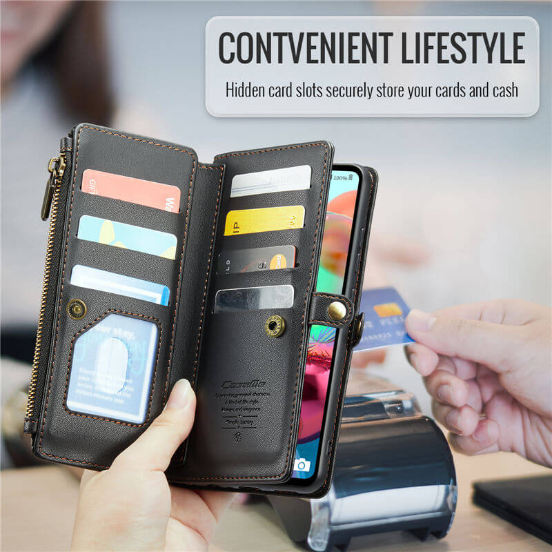 CaseMe Samsung Galaxy A71 4G Wallet RFID Blocking Crossbody Phone Case