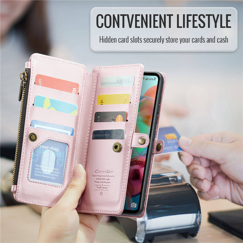 CaseMe Samsung Galaxy A71 4G Wallet RFID Blocking Crossbody Phone Case