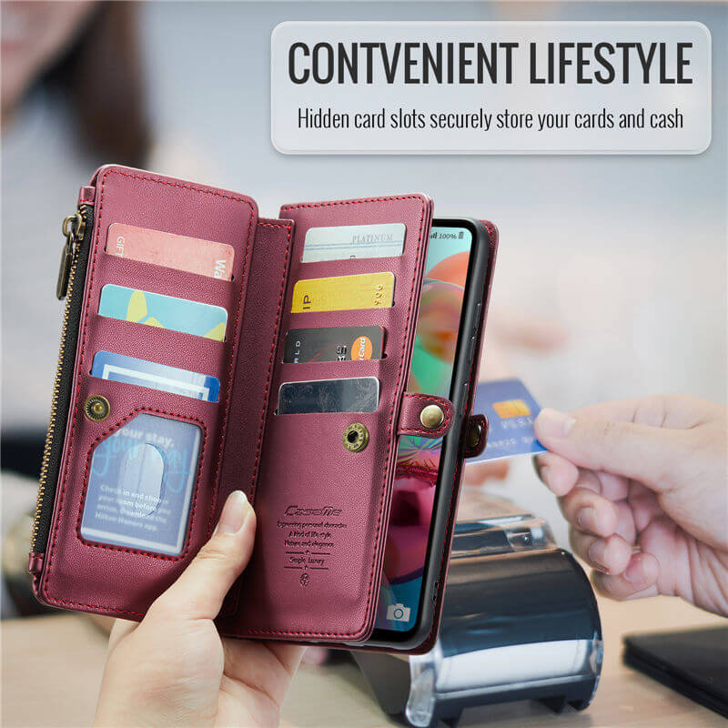 CaseMe Samsung Galaxy A71 4G Wallet RFID Blocking Crossbody Phone Case