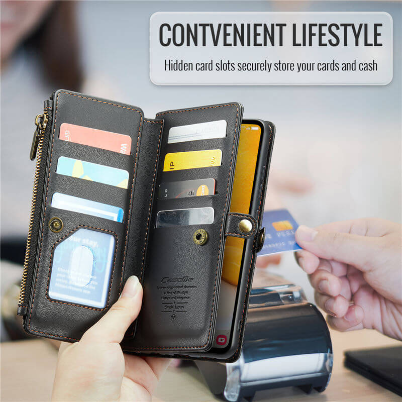 CaseMe Samsung Galaxy A72 Wallet RFID Blocking Crossbody Phone Case