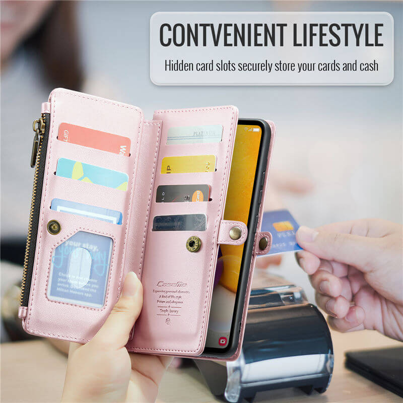 CaseMe Samsung Galaxy A72 Wallet RFID Blocking Crossbody Phone Case