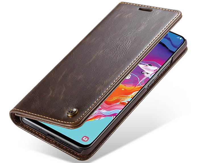 CaseMe Samsung Galaxy A70 Wallet Magnetic Flip Stand Leather Case